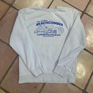 Tan Beachcomber Graphic Sweatshirt. Size small